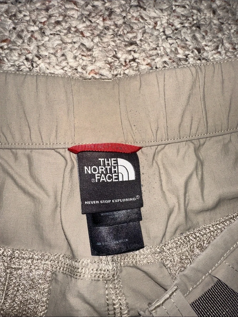 The North Face Men's Light Olive Cargo Shorts with Integrated Belt